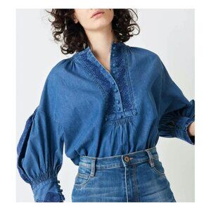 Sessùn Mahesha Embroidered Denim Blouse